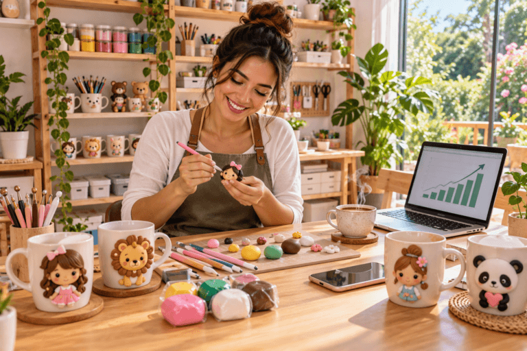 🎨☕ Chega de ver o biscuit como só um hobby! É hora de transformar potes de massa em canecas desejadas e lucro no seu bolso! 🚀💸👑